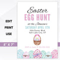 Easter egg hunt invitation template